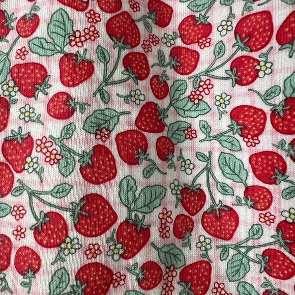 Juicy Couture Kids Pink Strawberry Print Zip-Up Short Sleeve Sweater 8/10 Girls - Picture 4 of 8